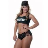 Kit Fantasia Militar Short Sensual Love