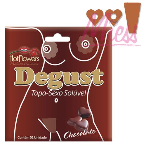 Degust Tapa-Sexo Solúvel Chocolate Coração Hot Flowers