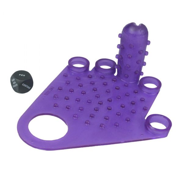 LUVA PARA MASSAGEM COM DEDEIRA DIVERSÃO AO CUBO