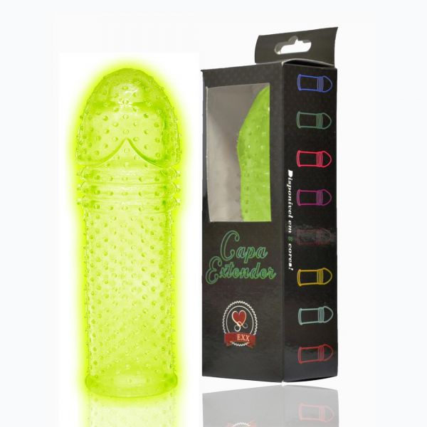 CAPA PENIANA SILICONE FOSFORESCENTE 15CM SOULSEX