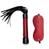 Kit Venda Com Chicote 20cm Luxo Gliter Dominatrixxx