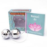 KIT BOLINHA DE POMPOAR CROMADA 02 UNIDADES PAU BRASIL