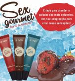 Sex Gourmet A Sós Comestível sabor Chocolate, Morango, Gelatto - 30g